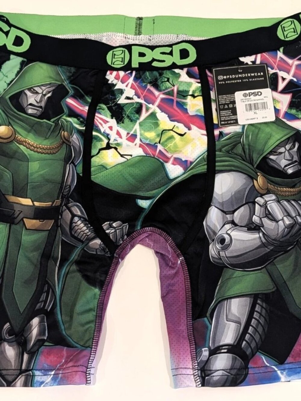 PSD Underwear Mens XL Extra Large Marvel Doctor Doom Graphic Boxer Briefs NWT